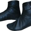 Shanan Men Women Unisex Real Black Sheep skin Leather Socks with Fleece Lined Sizes 10 - Image 3