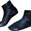 Shanan Men Women Unisex Real Black Sheep skin Leather Socks with Fleece Lined Sizes 10 - Image 5